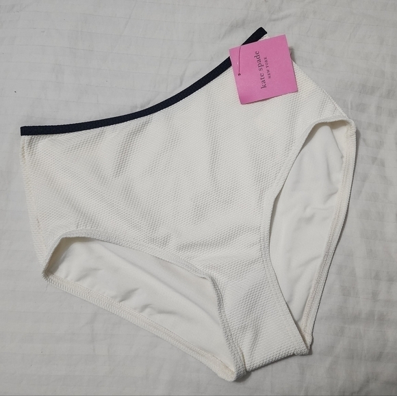 NWT Kate Spade New York Textured High-Waist Bikini Bottoms size XS - Picture 1 of 6